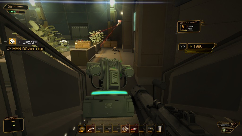 Deus Ex: Human Revolution - The beloved mobile turret: A stong hacker's best friend